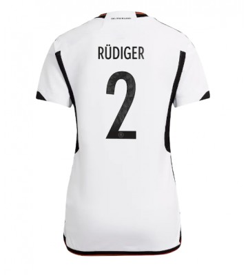 Tyskland Antonio Rudiger #2 Hemmatröja Kvinnor VM 2022 Kortärmad